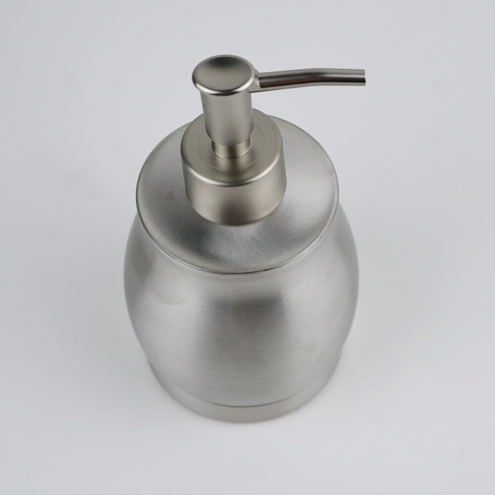 DWZ Household 304 Stainless Steel Lotion Bottle 390ml Manual Soap Dispenser for Bathroom